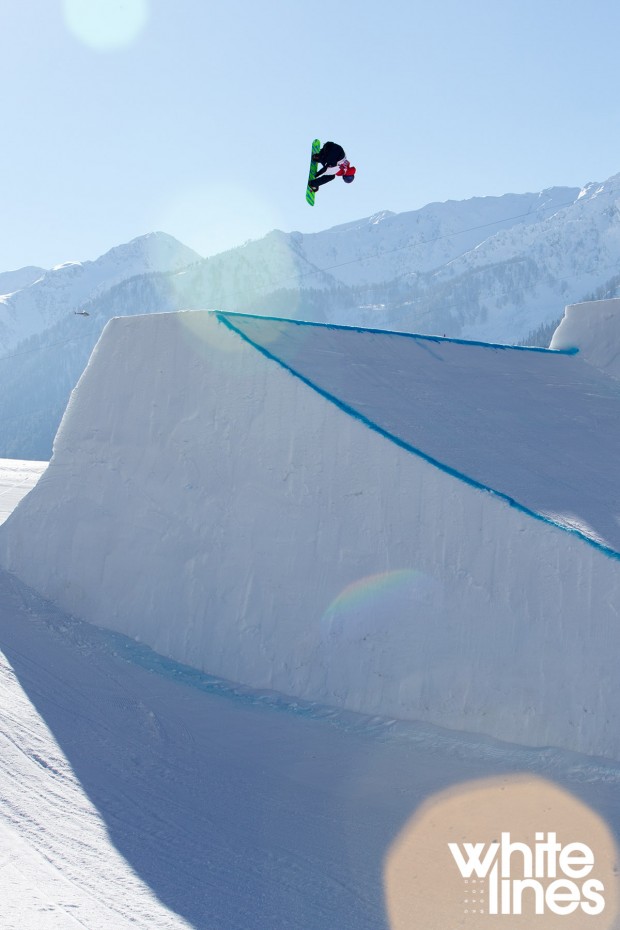 Billy Morgan looks fairly comfortable on the kickers in Sochi / Photo: Nick Atkins/SceneImages