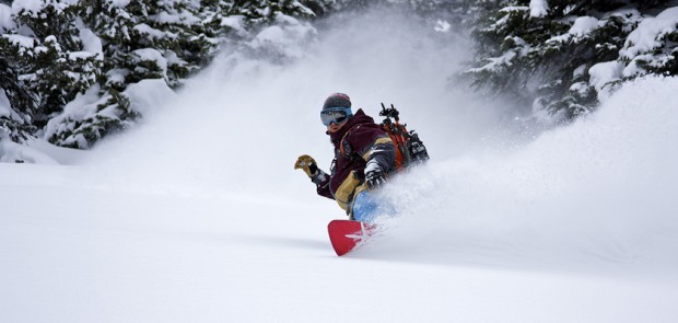 Johan Olofsson on a Venture Snowboard