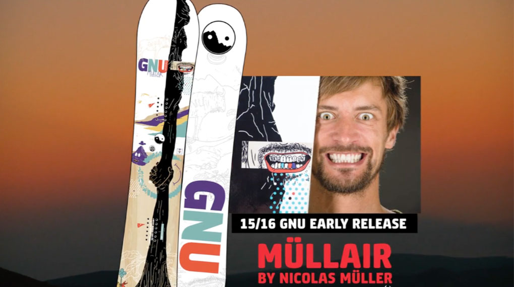 GNU Müllair 155cm　スノーボード Gnu MullAir Snowboard - Snowboard