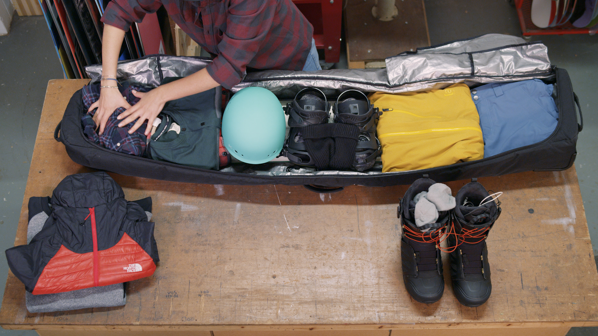 can i pack my snowboard helmet in my snowboard bag How To Pack A Snowboard Bag |